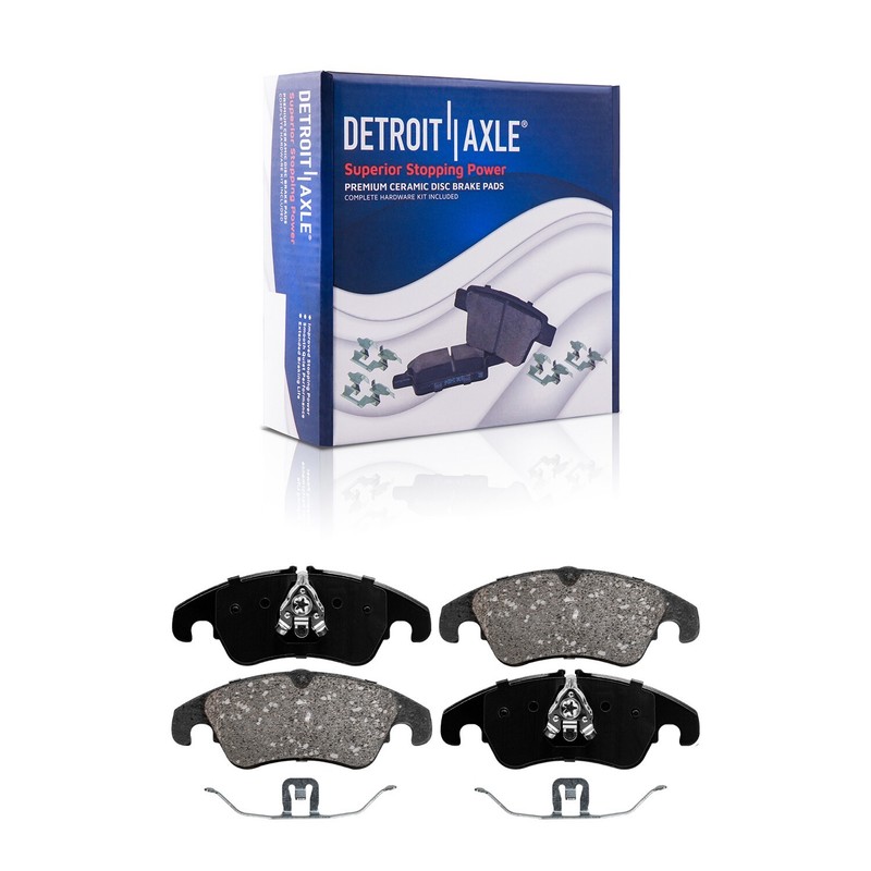 Front Drilled Disc Rotor Ceramic Brake Pads for 2010 2011 Audi A4 A5 Quattro Q5 gallery