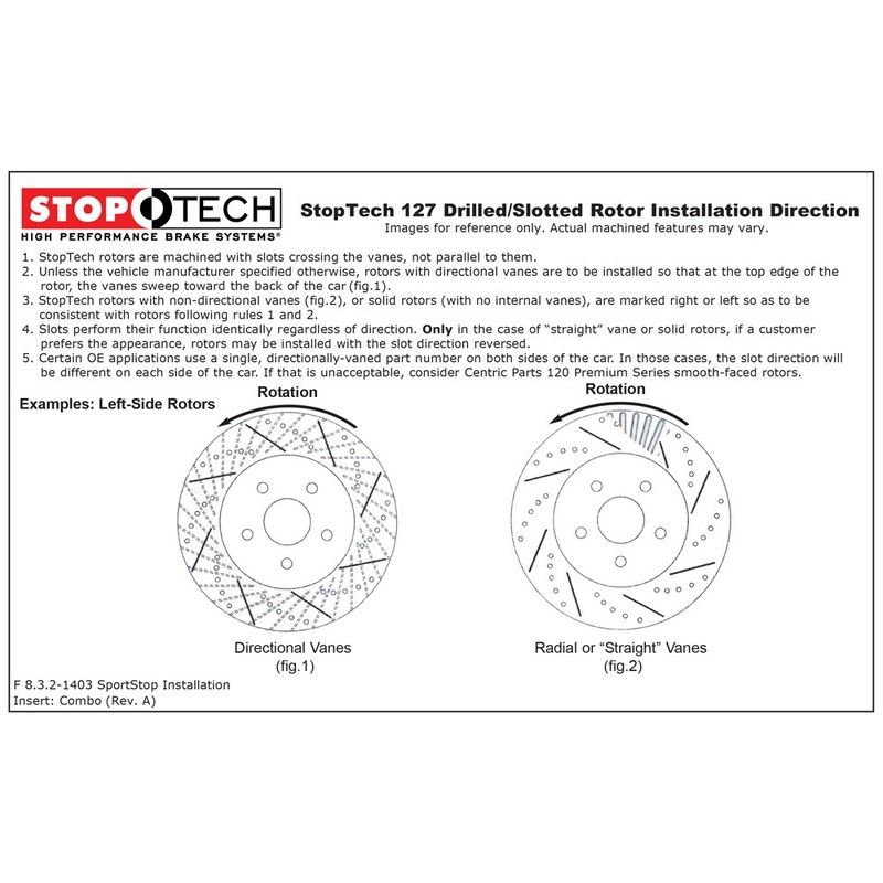 StopTech 127.61089R Front Right Drilled Disc Brake Rotor for 07-14 Ford Mustang gallery