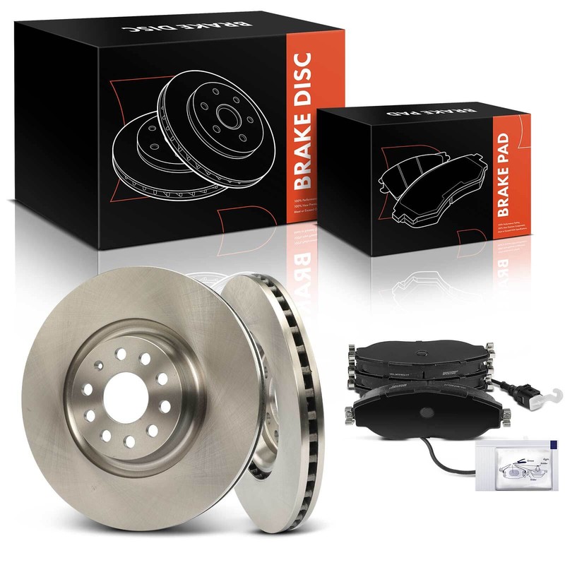 6x Disc Brake Rotor & Ceramic Brake Pad for VW Jetta GTI Tiguan Audi Q3 S3 Front