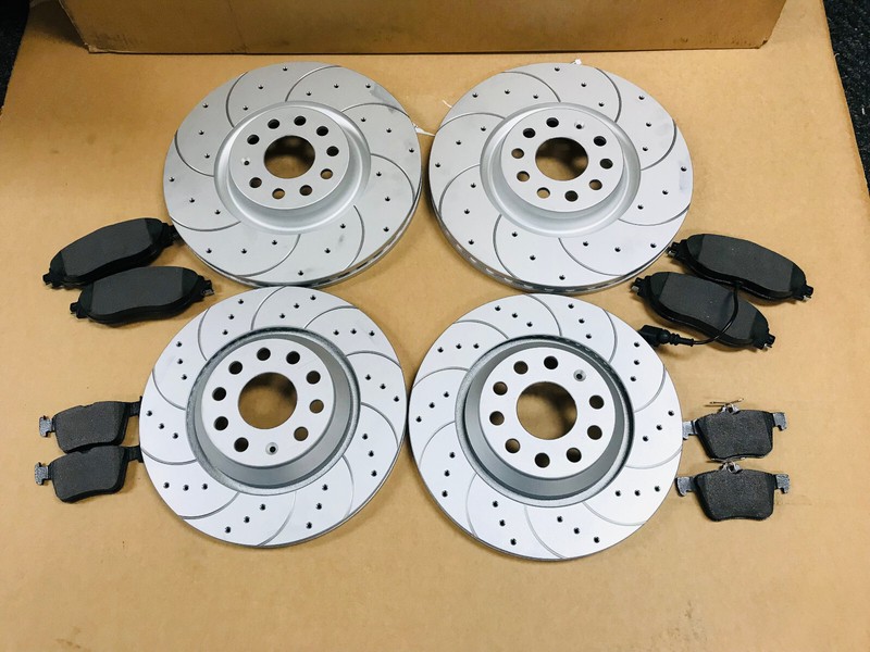 FOR VW GOLF R BLUE MOTION 4 MOTION FRONT REAR DRILLED GROOVED BRAKE DISCS & PADS gallery
