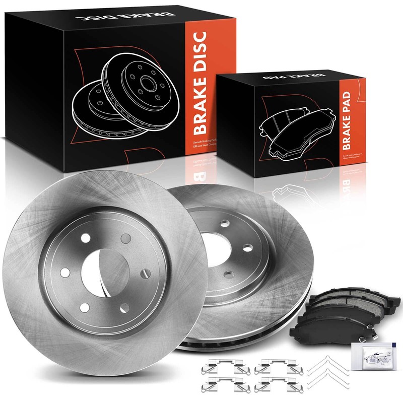 Front Disc Brake Rotors & Ceramic Brake Pads for Nissan Frontier Xterra Suzuki