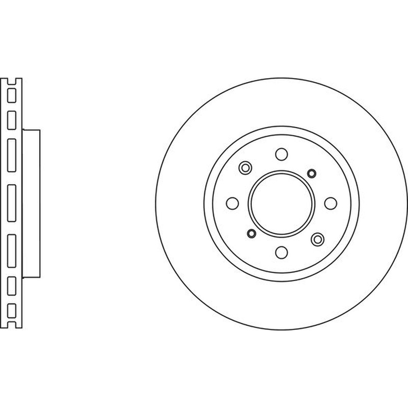 Apec Blue Brake Disc - Front SDK6118 Fits Honda Jazz - OE Specification