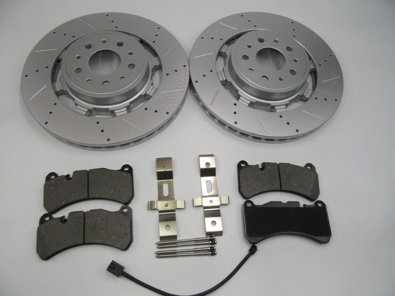 Maserati GranTurismo Gt front brake pads + rotors drilled & slotted