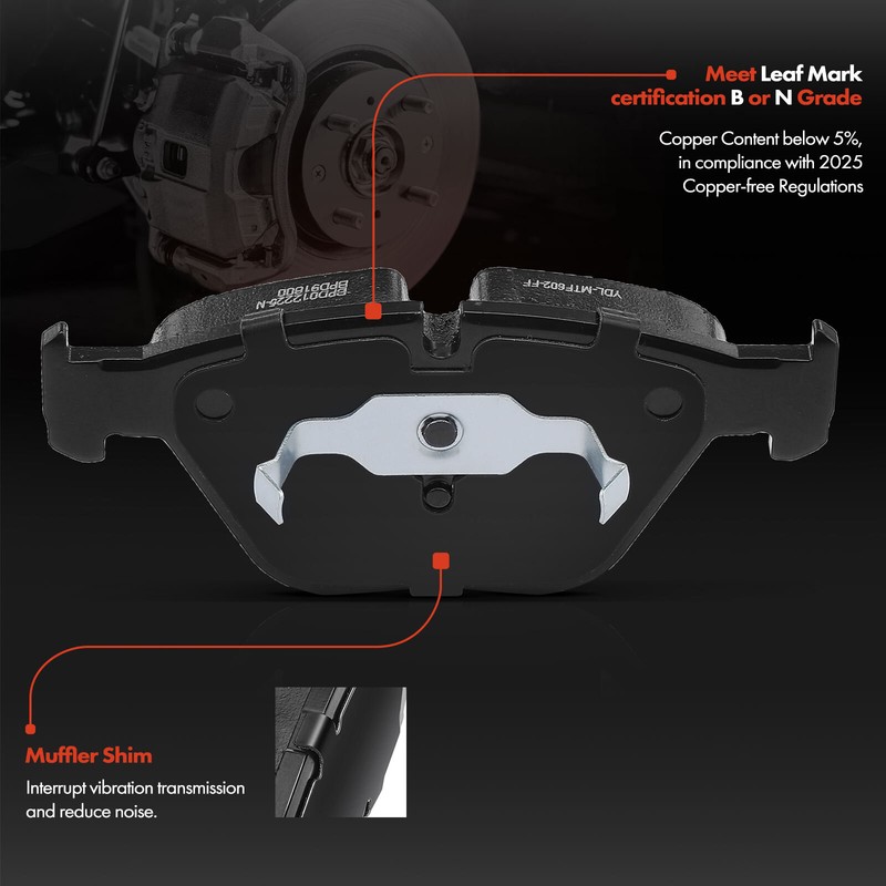 Front Drilled Brake Rotor & Ceramic Brake Pad for BMW 525i 2004-2007 525xi 530xi gallery