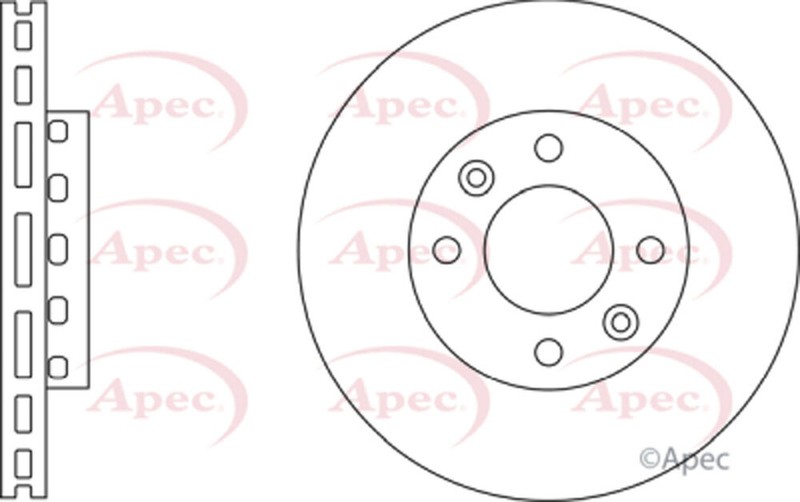 Apec Front Brake Disc Fits Kia Carens 2002-2007 1.6 1.8 2.0 CRDi OK2FA33251 gallery