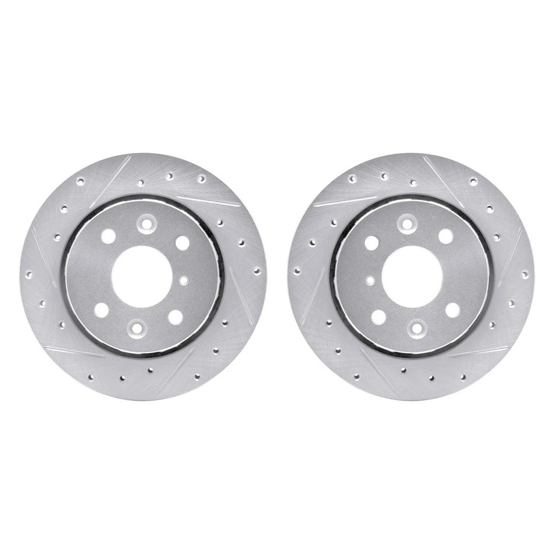 For Kia Sephia 94-00 R1 Concepts Drilled & Slotted Front Brake Rotor Set