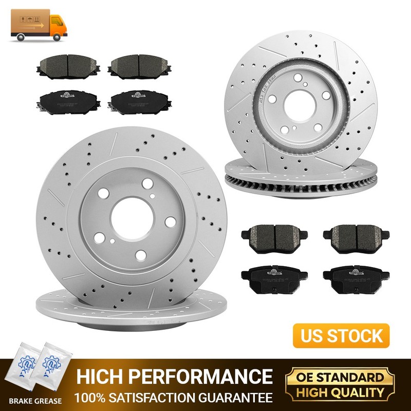 Front &Rear Brake Rotors Ceramic Pads For 2009 – 2013 Toyota Matrix Pontiac Vibe