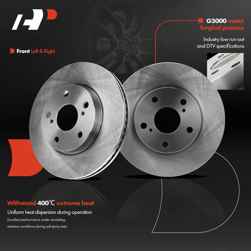 A-Premium Pair Front Rotor & Pads+Calipers for Toyota RAV4 Scion xB Lexus HS250h gallery