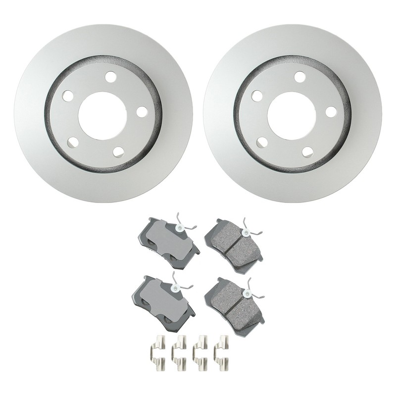Hella Rear Rotors Akebono EURO Ceramic Disc Brake Pads Kit For A6 Quattro Passat