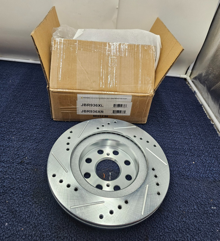 (1 PAIR) JBR936XL JBR936XR Rear Disc Brake Rotors For 2000-05 Toyota MR2 Spyder
