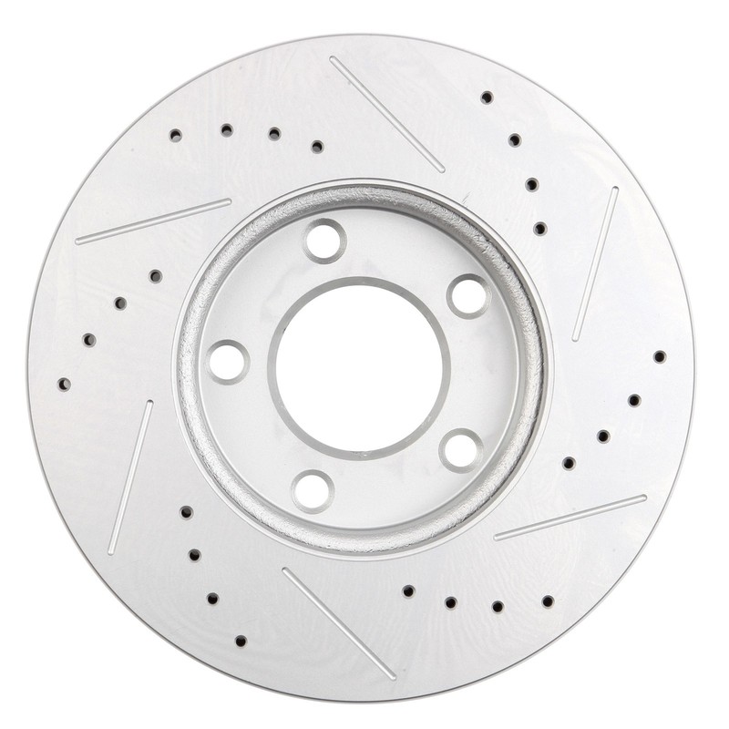 Front Slotted & Drilled Brake Rotors Discs Set Pair For 2004 -2013 Mazda 3 2.0L gallery