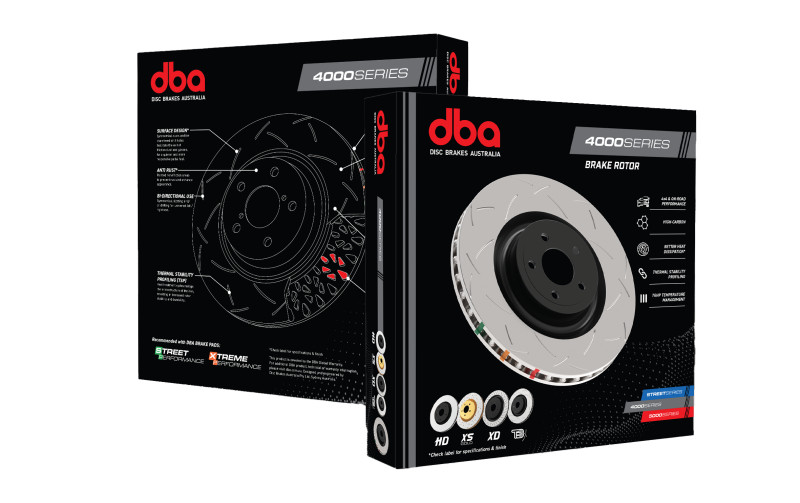DBA 08-17 Subaru WRX STI Rear 4000 Series Plain Rotor with High Carbon Iron gallery