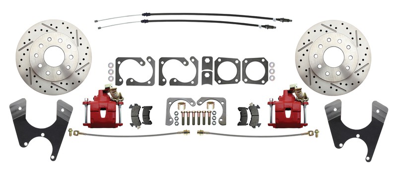 1967-1969 F Body Camaro Front & Rear Disc Brakes w/ Red Calipers & Control Arms gallery