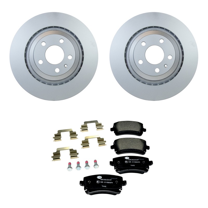 Hella Rear Rotors Low-Met Disc Brake Pad Kit For A6 Quattro 2005-2011