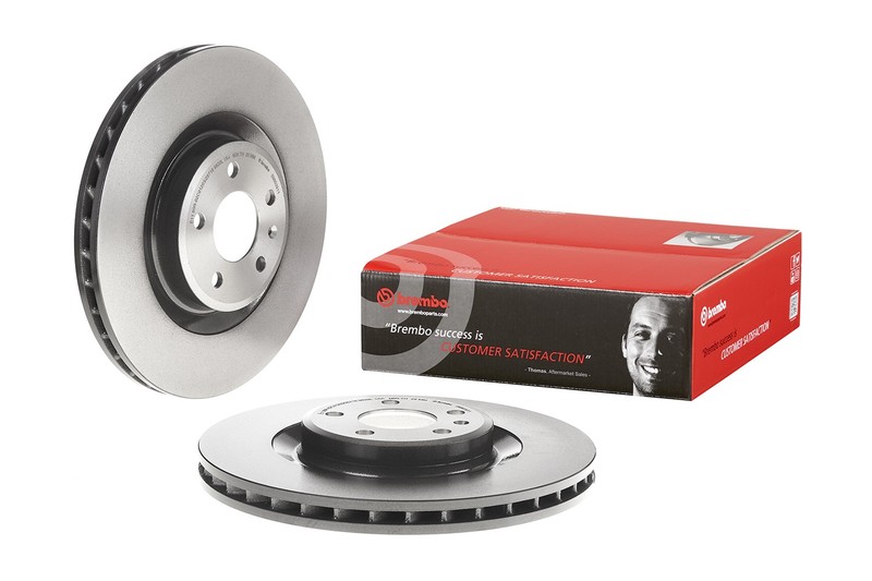 Brembo Front Left or Right 345mm Coated Vented Disc Brake Rotor For Audi S4 S5