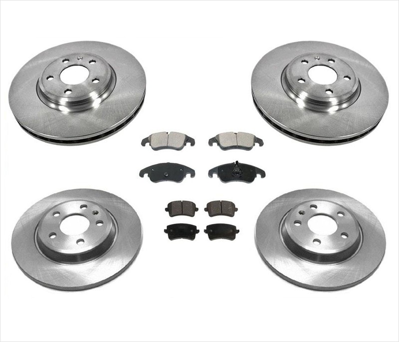 Front Rear Disc Brake Rotors & Brake Pads for Audi A4 Q5 09-11 6pc Kit