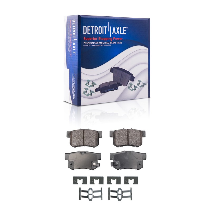 Rear Drilled Rotor + Left Caliper Brake Pad for 2004-2008 Acura TL Honda Element gallery