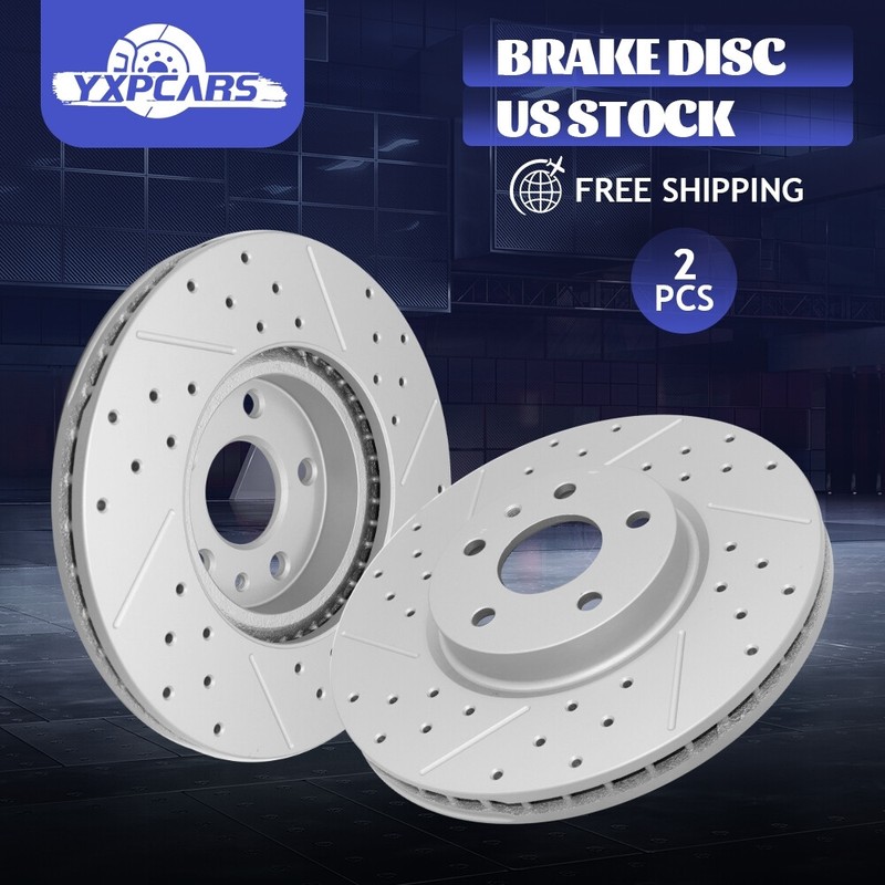 300mm Front Drilled Brake Rotors for 2013 - 2016 Ford Fusion Lincoln MKZ