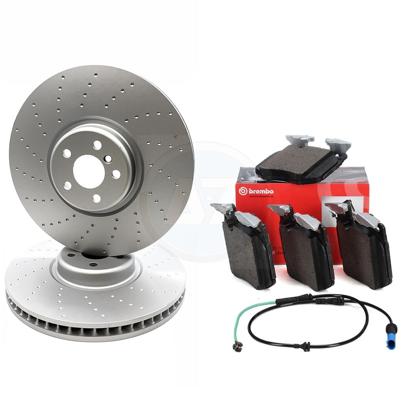 FOR BMW X5 X6 X7 40i 40d 30d M50d FRONT BRAKE DISCS BREMBO PADS SENSOR 395mm