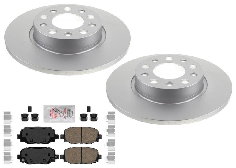 Rear Coated Disc Brake Rotors & Ceramic Pads fits Dodge Hornet 2023 2024 2025