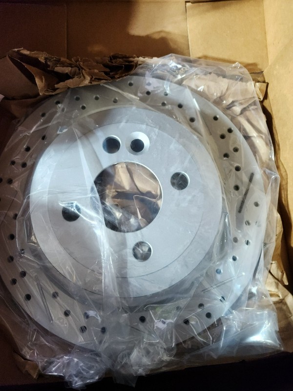 Mini ECS Rear Cross Drilled & Slotted Brake Rear Rotors - Pair 11.02" (280x10) gallery
