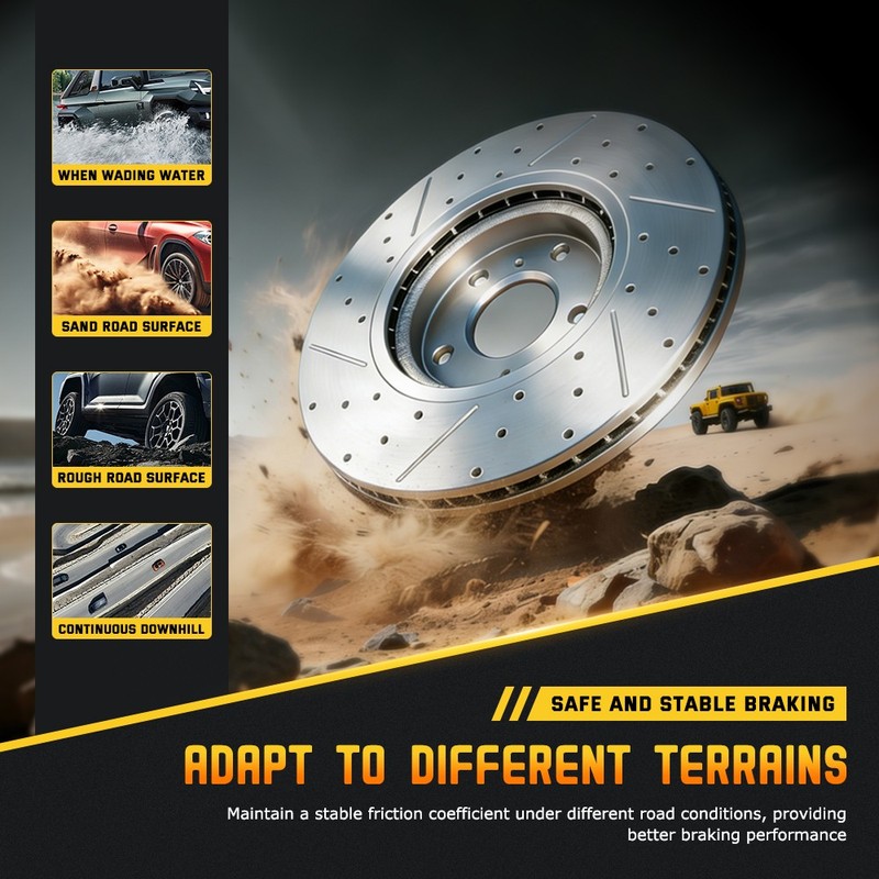 For 2011 - 2015 Chevy Cruze Limited 2013-2016 Sonic Front & Rear Drilled Rotors gallery