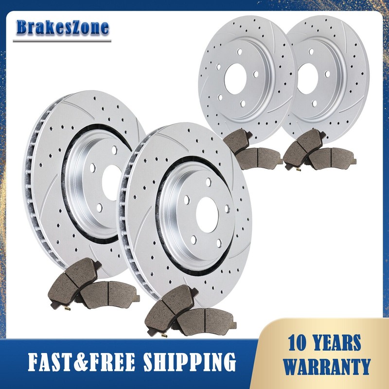 302mm Front 305mm Rear Brake Rotors Pads for Dodge Journey 2009-2011 2012 Brakes