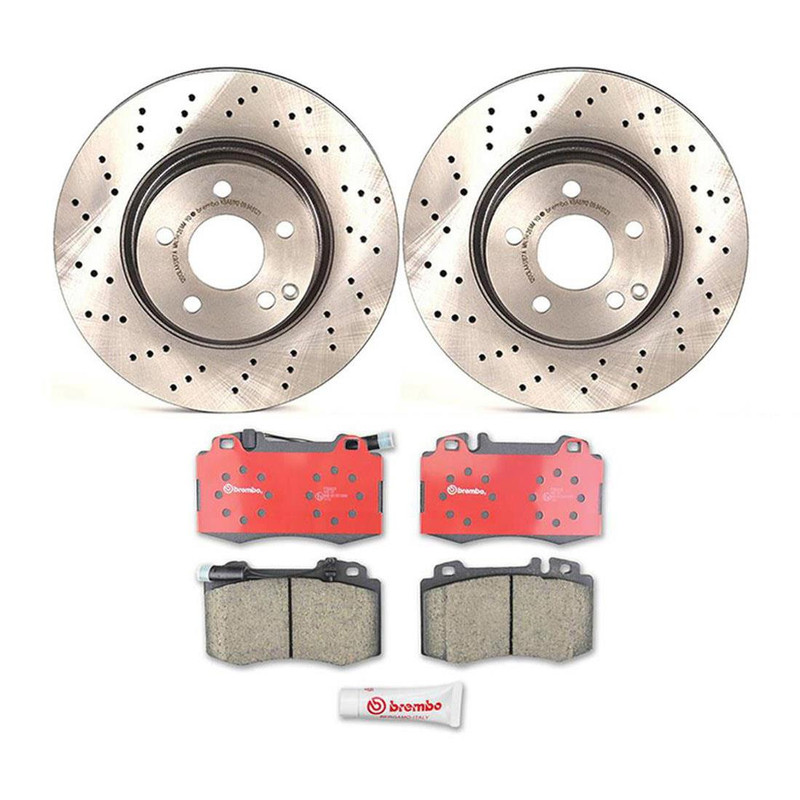 Brembo Front Brake Rotors and Pads Ceramic For 2004 2005 Mercedes-Benz SL500 gallery
