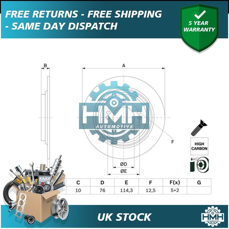 Fits Kia Optima 2016-2019 HMH Rear Brake Disc 58411D4650