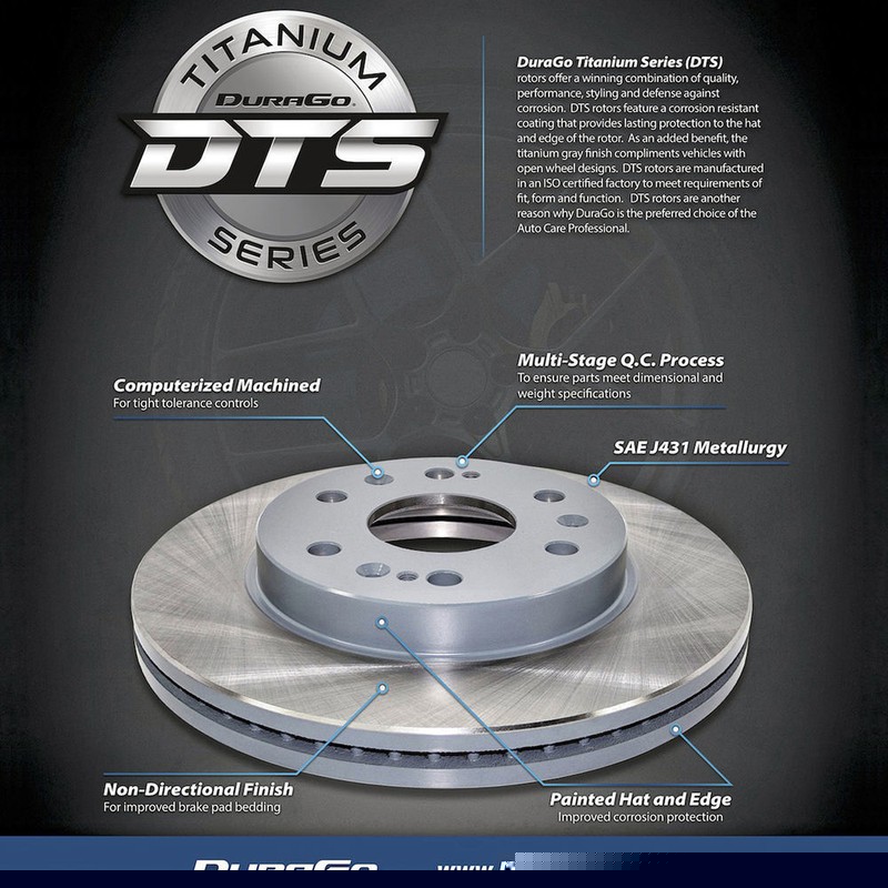 Disc Brake Rotor-Hybrid DURAGO TITANIUM SERIES DTS BR900882-01 gallery