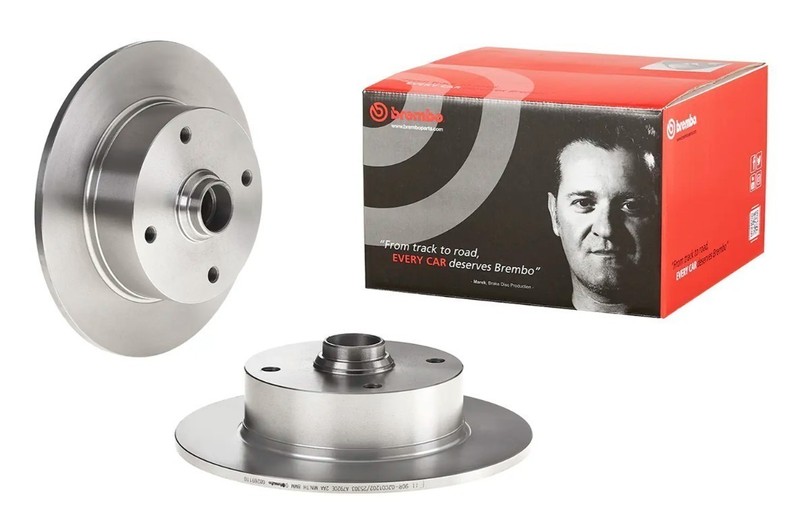 Brembo 08.2691.10 Prime OE Equivalent Solid Brake Rotors – Front Pair