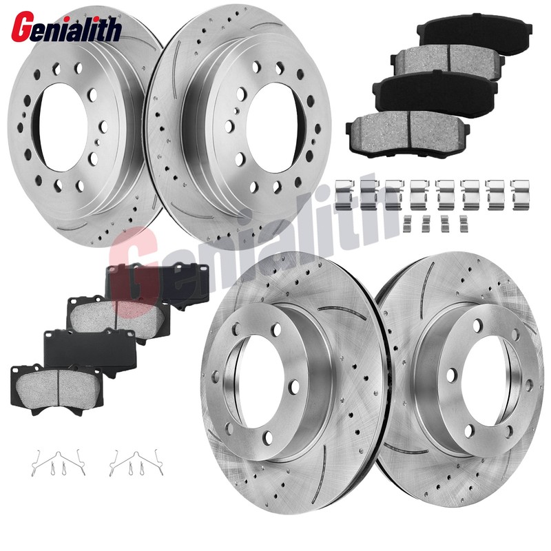 12.6″ Front 12.3″ Rear Brake Rotors Pads FOR 2001-2005 2006 2007 Toyota Sequoia