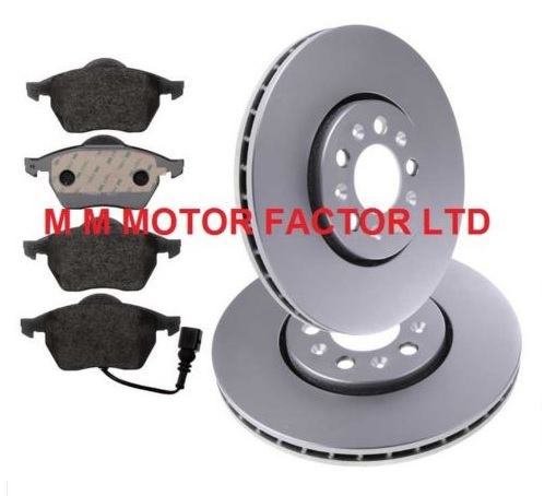 AUDI A3 MK1 1.8 TURBO 150 BHP (99-) 288mm FRONT VENTED BRAKE DISCS AND PADS SET