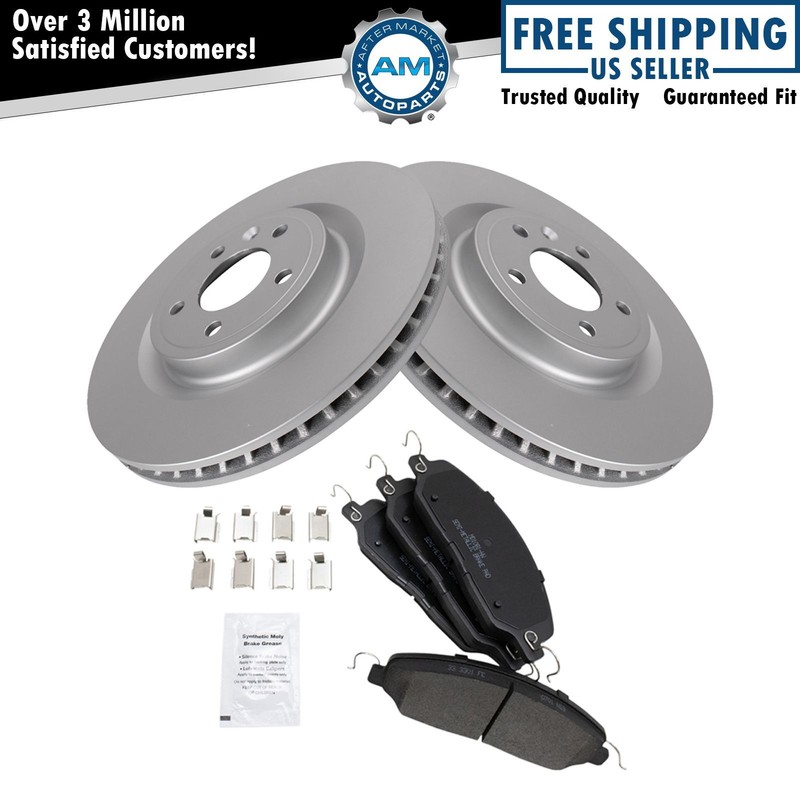 Front Premium Semi-Metallic Brake Pad & Coated Rotor Kit for Ford Mustang