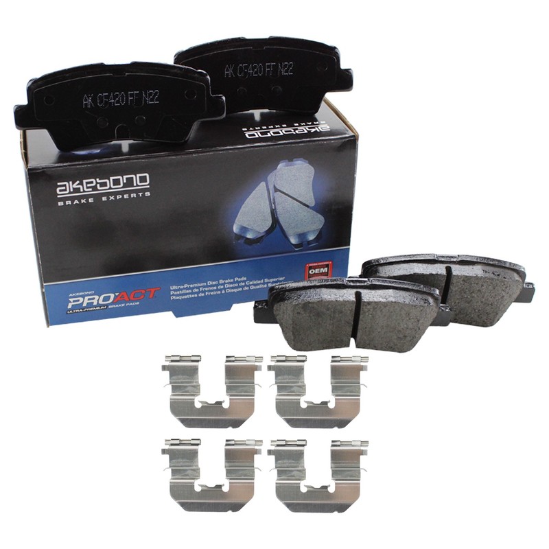 DuraGo Rear Rotors Akebono ProACT Ceramic Disc Brake Pads Kit For Optima 12-15 gallery