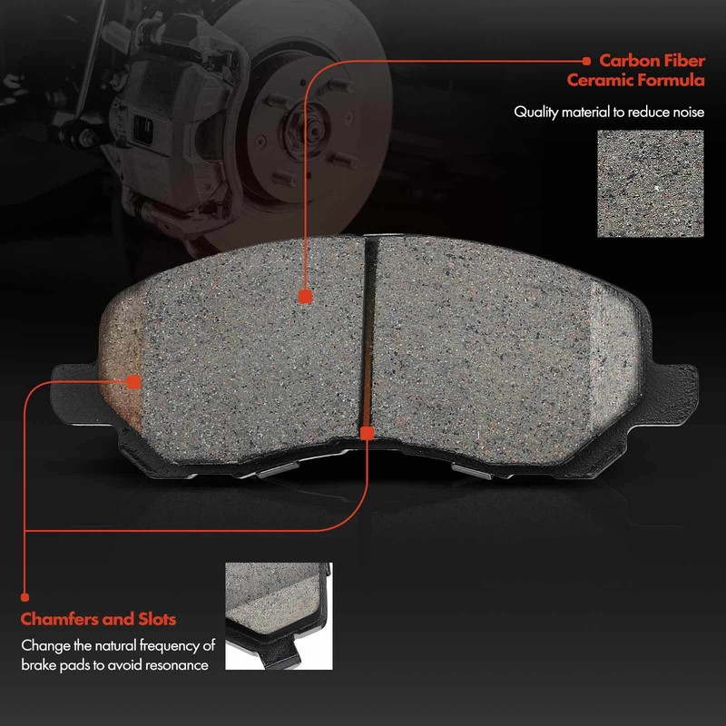 Front Drilled Rotor & Ceramic Brake Pads for Chrysler Sebring Dodge Jeep Patriot gallery