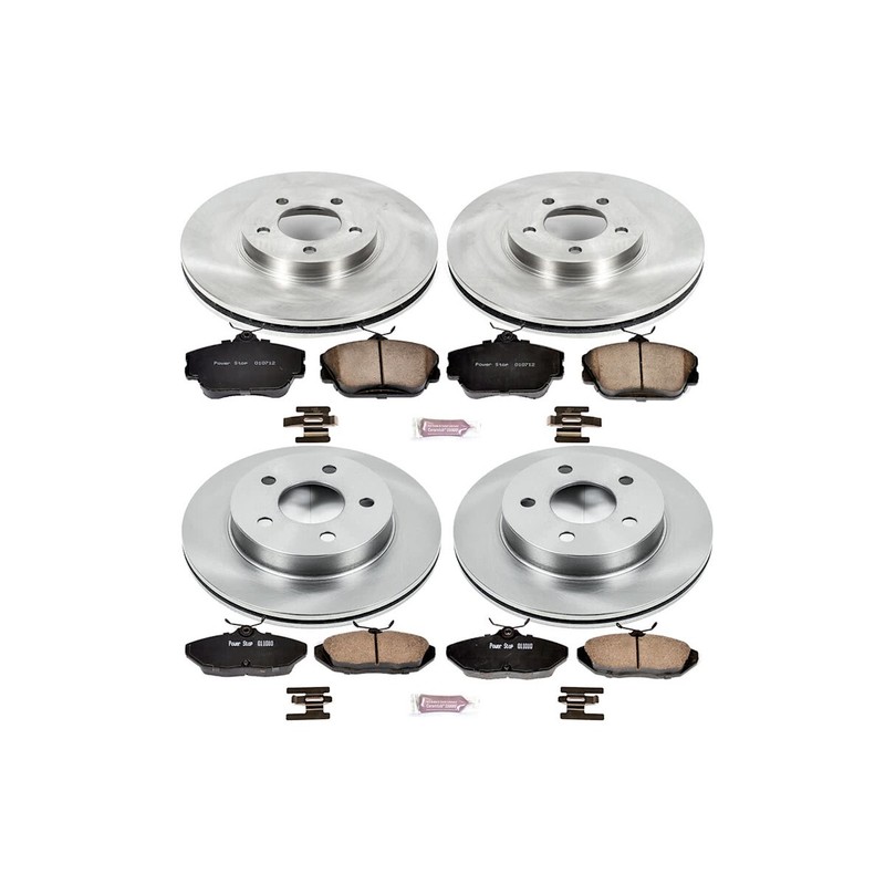KOE1319 Powerstop Kit Brake Disc and Pad Front & Rear for Mark Lincoln VIII Ford gallery