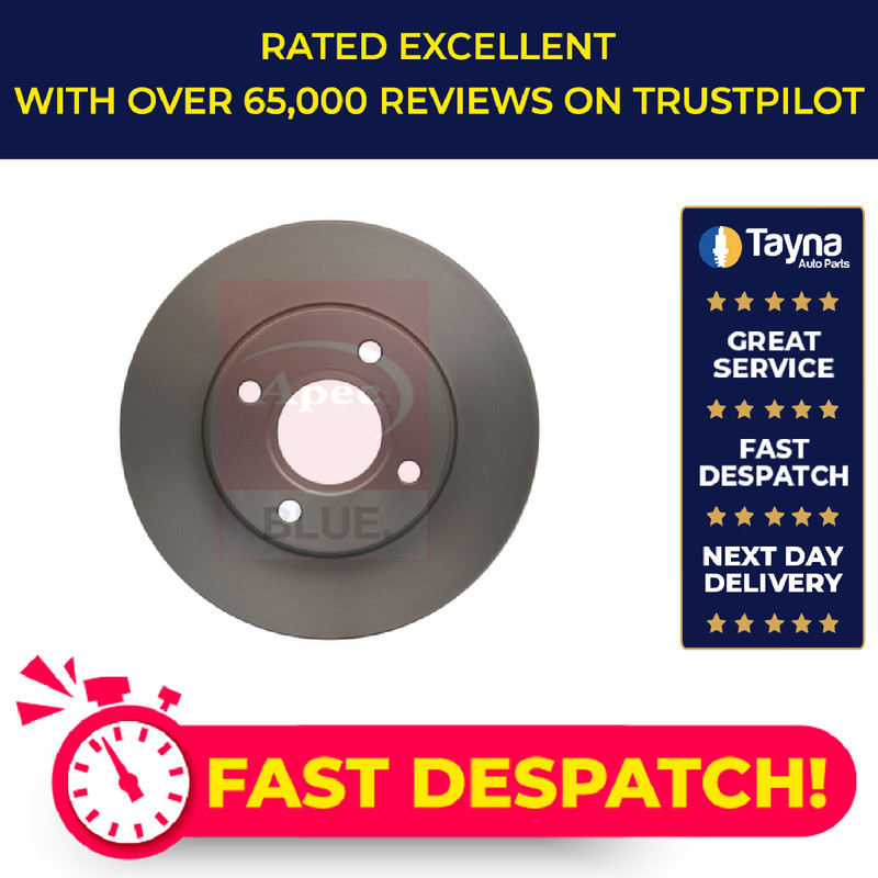 2x Brake Discs Pair Vented fits FORD FUSION 1.4 Front 02 to 12 258mm Set 1148202