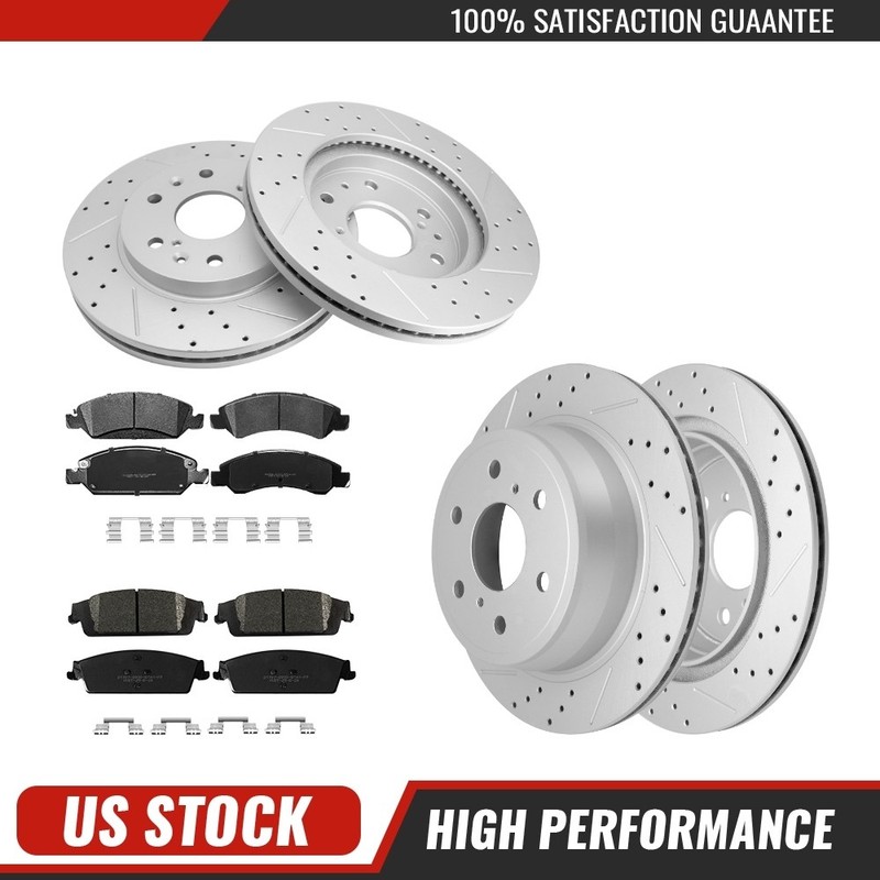 Brake Kit Front & Rear Rotors Pads for Chevy Silverado 1500 Tahoe Sierra Yukon