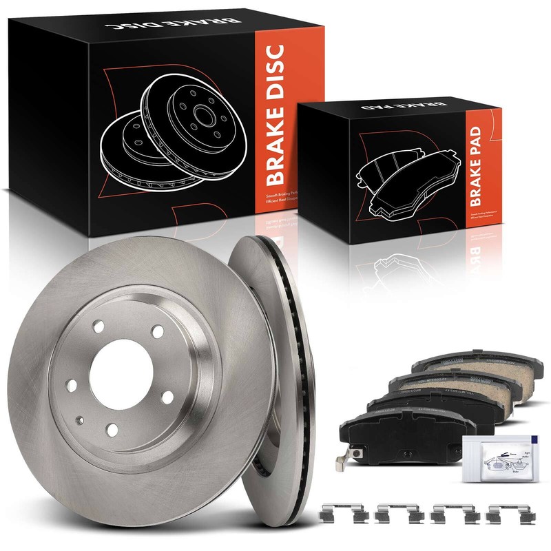 Rear Driver & Passenger Side Disc Brake Rotors Brake Pad for Mazda RX8 2004-2011