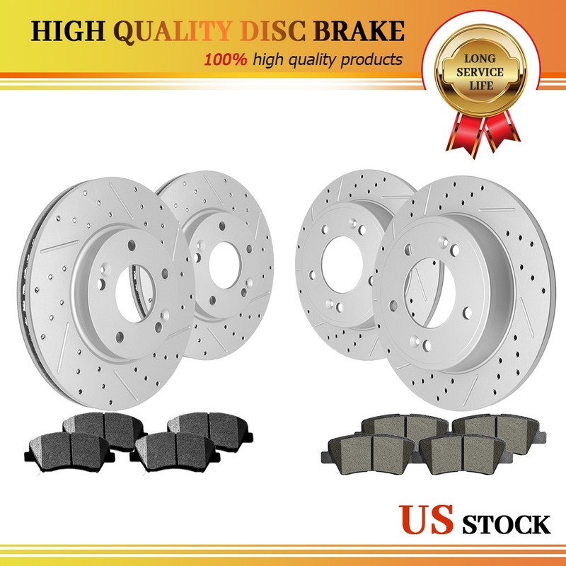 280mm Front 262mm Rear Disc Brake Rotor Brake Pad Kit for 2016 Hyundai Veloster