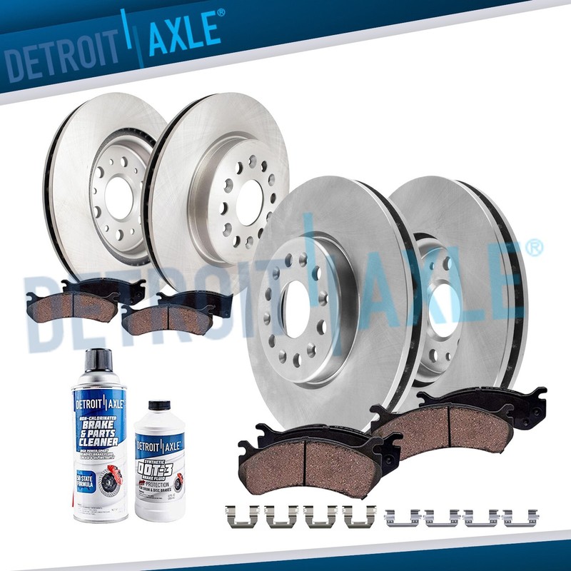 10pc Front Rear Brake Rotors Ceramic Brake Pads for Buick Enclave Cadillac XT5