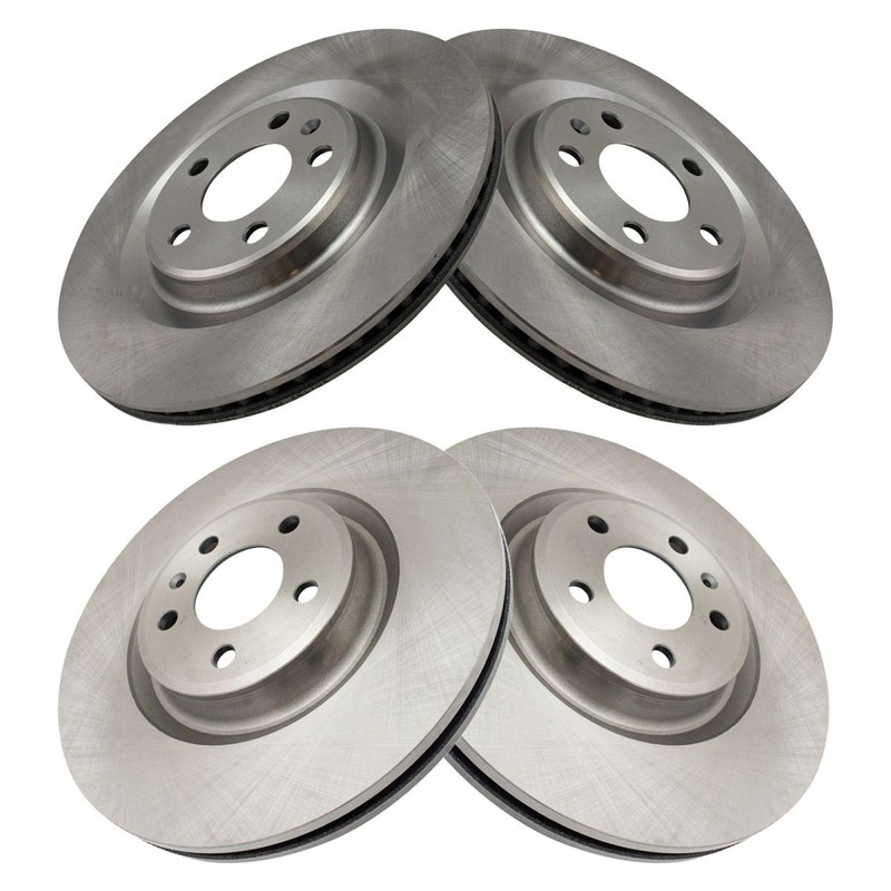 TRQ Front & Rear Brake Rotors Set Fits Audi Porsche gallery