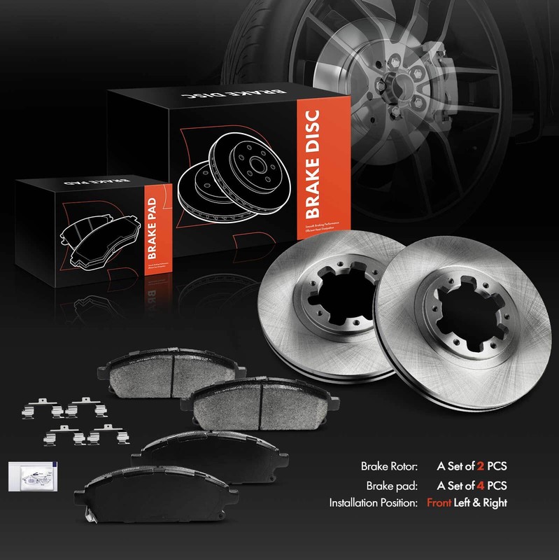 Front Disc Brake Rotor & Ceramic Brake Pad for Nissan Pathfinder INFINITI QX4 gallery