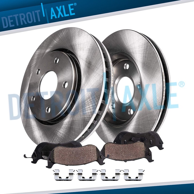 Front Disc Brake Rotors + Ceramic Brake Pads for 2017 2018 Hyundai Santa Fe XL