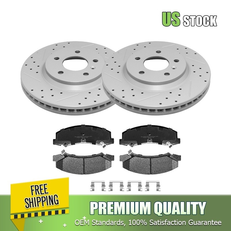 Front Drilled Disc Rotors Brake Pads for Chevy Impala Monte Carlo Buick Lucerne
