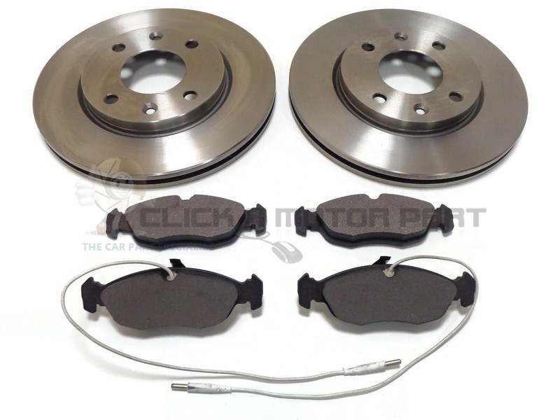 PEUGEOT 106 1.4 1.5D 1.6 1996-2004 FRONT 2 BRAKE DISCS AND PADS SET NEW