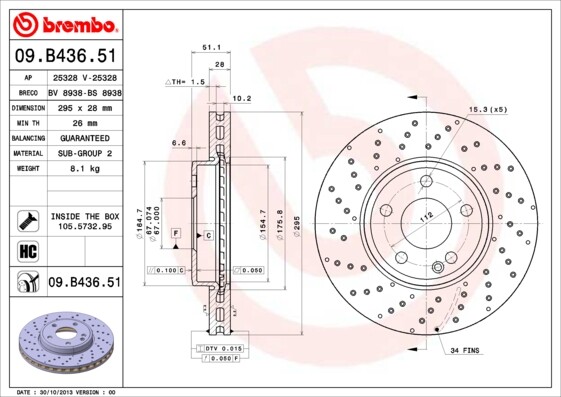 Fits Mercedes A-Class B-Class GLA CLA + Other Models Brake Discs Front Mity gallery