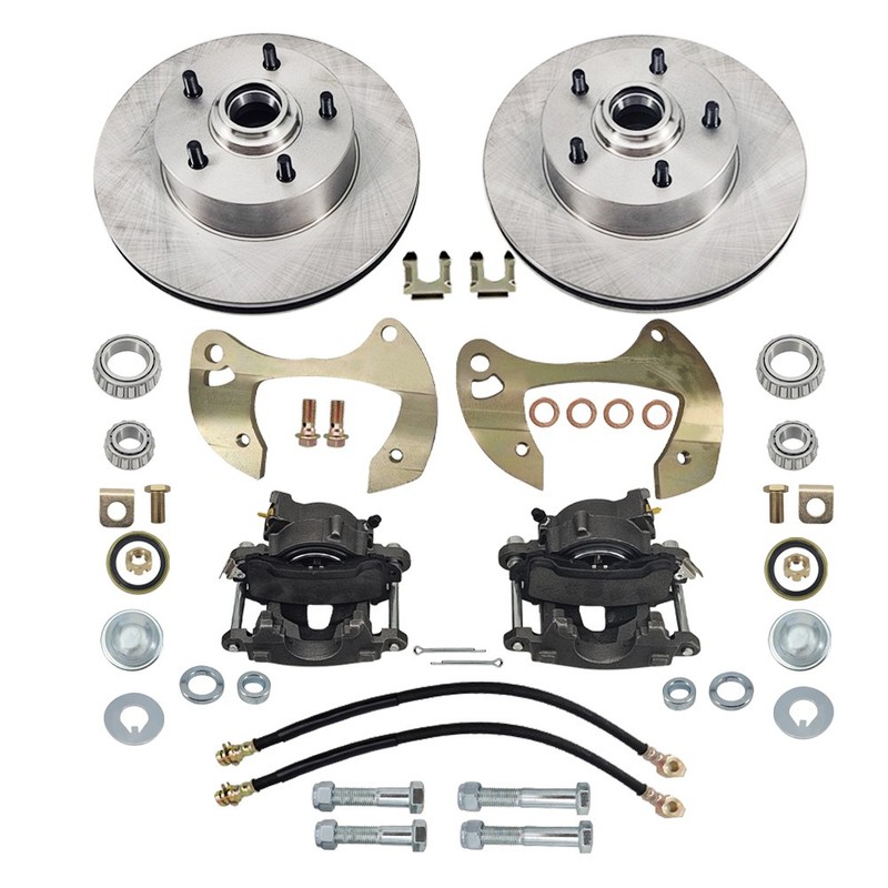 New For 55-64 Chevy Full Size Impala Bel Air Car Deluxe Disc Brake Kit, 5x4-3/4" gallery