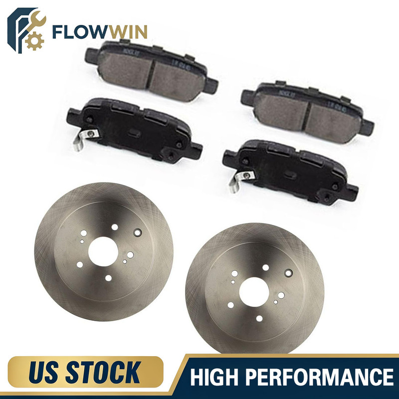 Rear Brake Rotors Ceramic Brake Pads fits 2009 2010 2011 Suzuki Grand Vitara